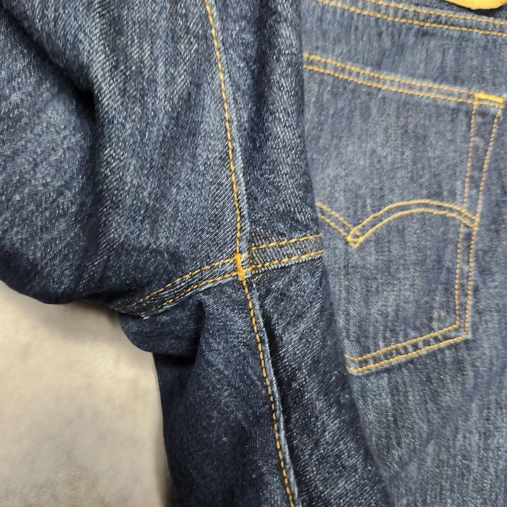 Levis 501 Original Fit Mens Jeans 38x30 Dark Wash‎ Button Fly Straight Leg